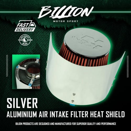 Billion Air Filter Heat Shield แผ่นกันความร้อนกรองอากาศ แบบอลูมิเนียม (SILVER)