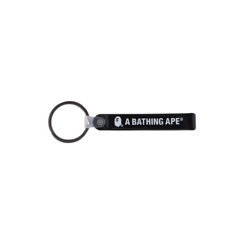 A BATHING APE RUBBER LOOP KEYCHAIN BLACK
