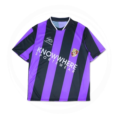 KNOWWHERE STUDIO KNOW WHERE FOOTBALL JERSEY BLACK/PURPLE