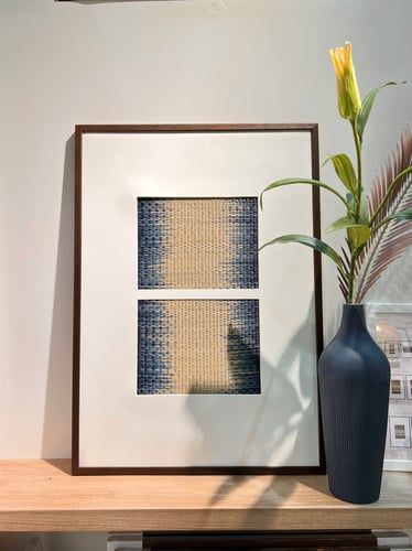 Woven artwork blended navy blue M03