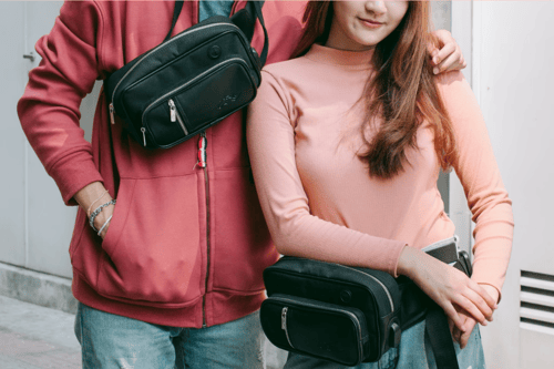 กระเป๋าคาดเอว กระเป๋าคาดอก สีดํา ใช้ได้ทั้ง ผู้หญิงผู้ชาย