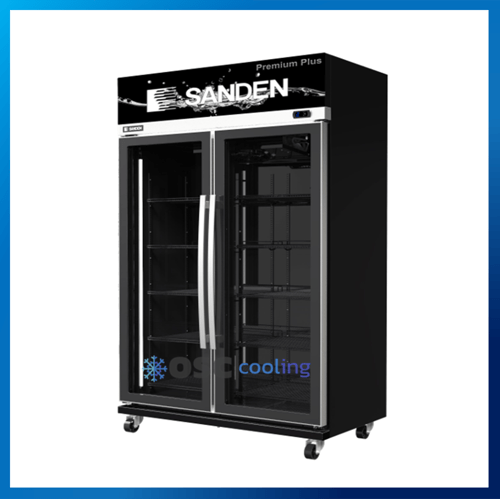 ตู้แช่เย็น 2 ประตู Inverter ขนาด 28 คิว "SANDEN" สีดำ INVERTER [YEM-1105IPS-SELF EVAP]