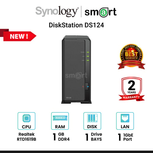 [NEW] Synology DiskStation DS124 1-Bay NAS