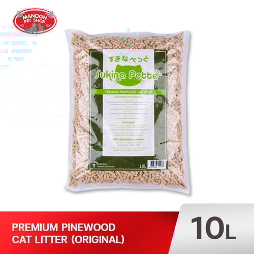 Sukina Petto ทรายแมวเปลือกไม้สน 10L.