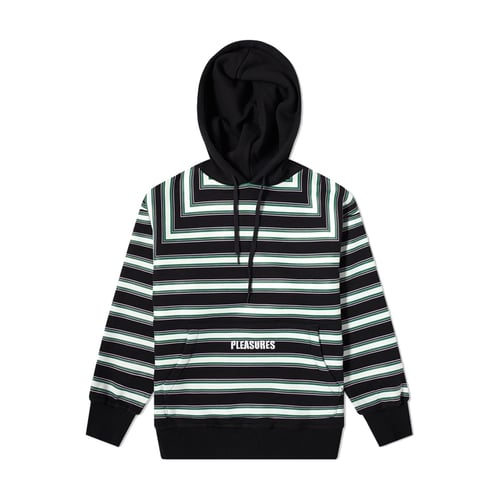 PLEASURES LOST STRIPED HOODIE BLACK