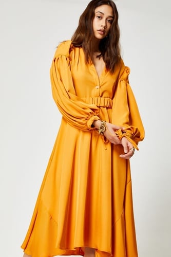 GHOSPELL - TERRACOTTA MIDIDRESS