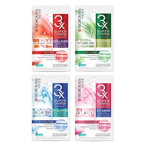 Rojukiss  Super Charge Supersoft แผ่นมาส์ก3X 25ml.