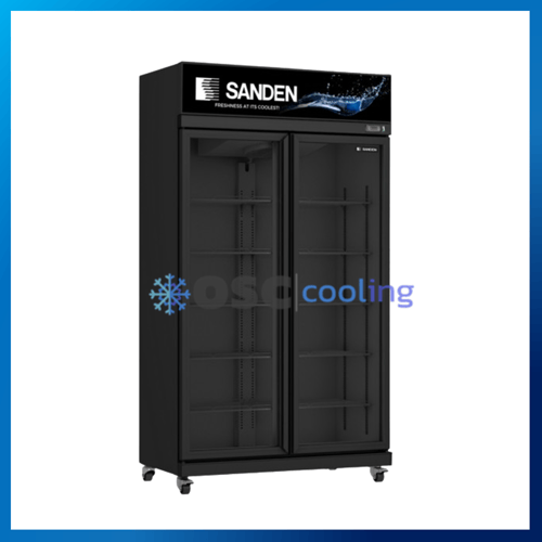 ตู้แช่เย็น 2 ประตู SANDEN ขนาด 27.2 คิว สีดำ [YPC-1100-BLACK]