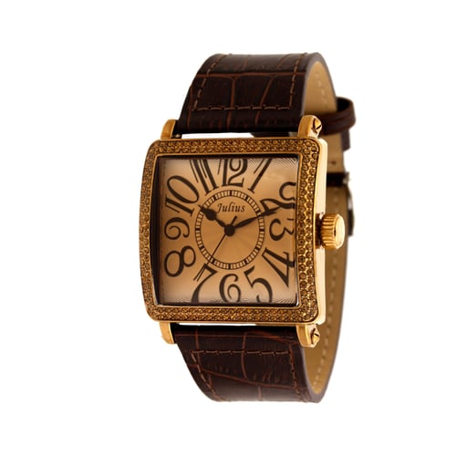 นาฬิกา Julius JA-612 E สายหนัง สีน้ำตาล