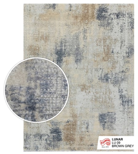พรมรุ่นลูน่า LUNAR (XXL) (LU 09 XXL) ขนาด 300x400 ซม. สี BROWN GREY