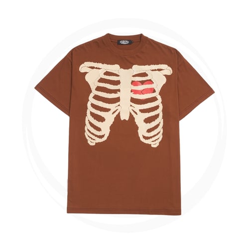 FEARLESS BONE T-SHIRT BROWN