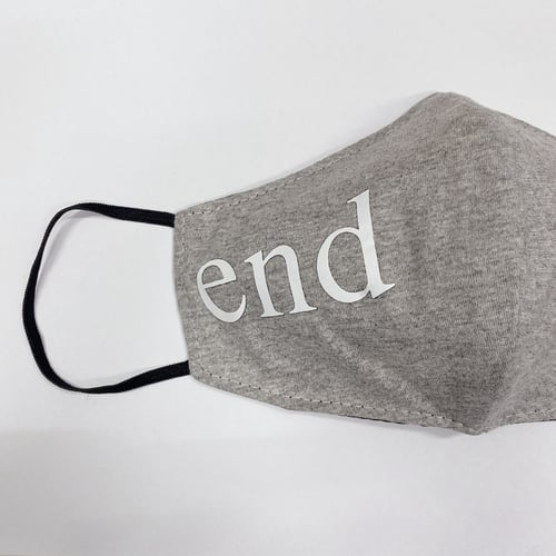 หน้ากากผ้าสกรีนชื่อ Pegasus  Cotton+ For XL XXL สีเทา