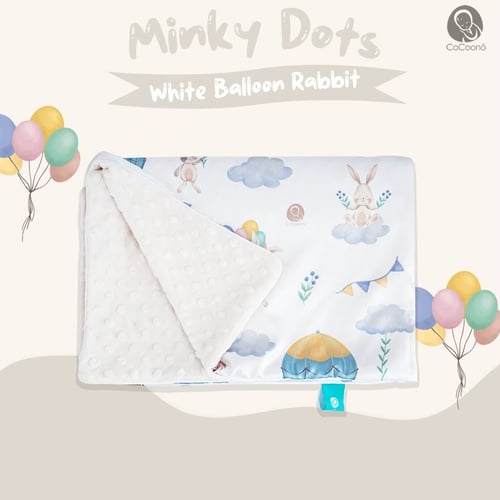 CoCoono silky minkky dots (ผ้าห่มมิ้งกี้ดอทจาก Michael miller)