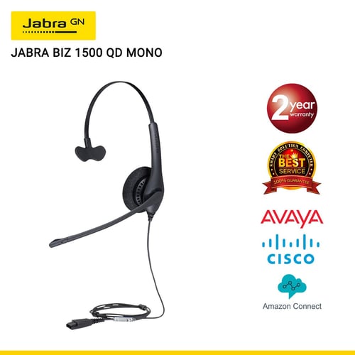 JABRA BIZ 1500 QD MONO (JBA-1513-0157) ชุดหูฟังมีสายสำหรับ Call Center