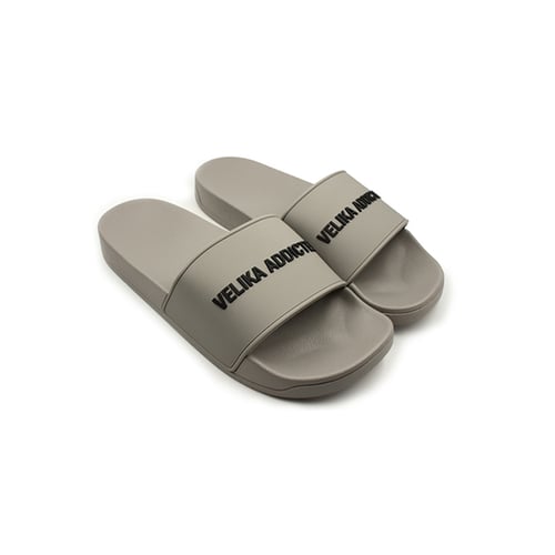VELIKA BASIC LOGO SLIDE WARM GREY