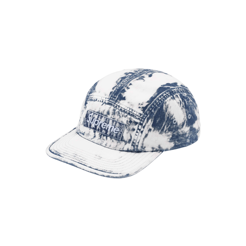 SUPREME BLEACHED CHINO CAMP CAP NAVY/WHITE