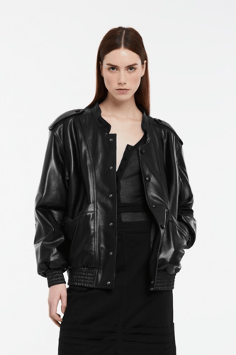 LEATHER BOMBER