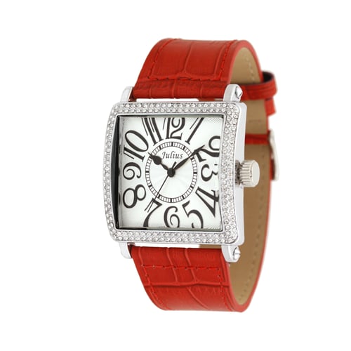 นาฬิกา Julius JA-612 B สายหนัง สีแดง