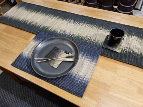Blended black table runner