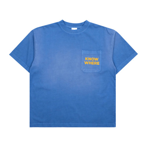 KNOWWHERE STUDIO LOST POCKET T-SHIRT NAVY