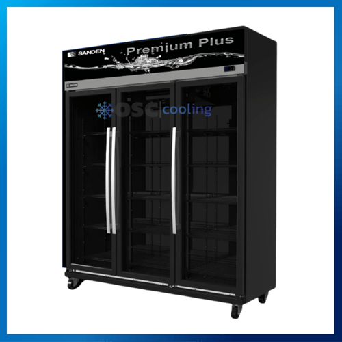 ตู้แช่เย็น 3 ประตู Inverter ขนาด 42.4 คิว "SANDEN" สีดำ INVERTER [YEM-1605IPS-SELF EVAP]