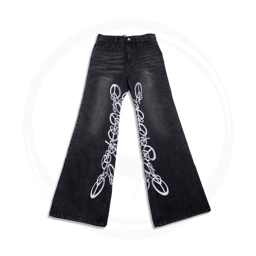 ROMAN CATCHER L.D.W. EMBORIDERED PANTS BLACK