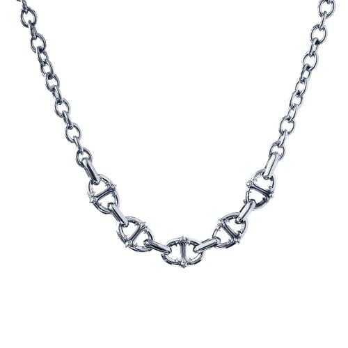 the Sanction Shackle Necklace - Oversized สร้อยคอเงินแท้ 925 ทำมือแฮนด์เมด ลายโซ่ศักดิ์สิทธิ์ดั่งอาวุธ ขนาด Oversized ตัวล็อกยุโรปยุคกลาง