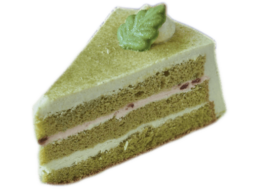 เค้กนมสดชาเขียวถั่วแดงแบบชิ้น
