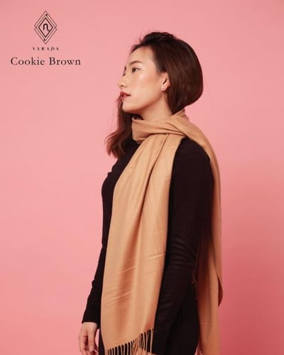 Cashmere Scarf  Cookie Brown