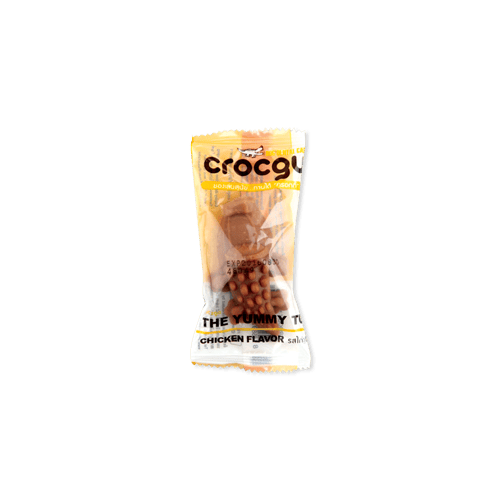 Crocgy Dental Dog Chew Chicken Flavor ครอกกี้ ขนมขัดฟันสุนัขรูปจระเข้ รสไก่ ขนาด 18 กรัม