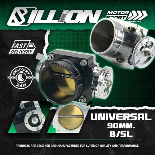 Billion ลิ้นปีกผีเสื้อ Universal ขนาด 90 mm. [BLACK]
