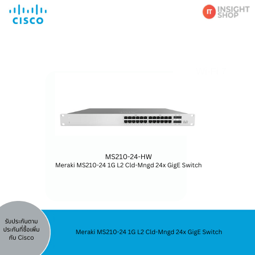 [MS210-24-HW] Cisco Meraki MS210-24 1G L2 Cld-Mngd 24x GigE Switch