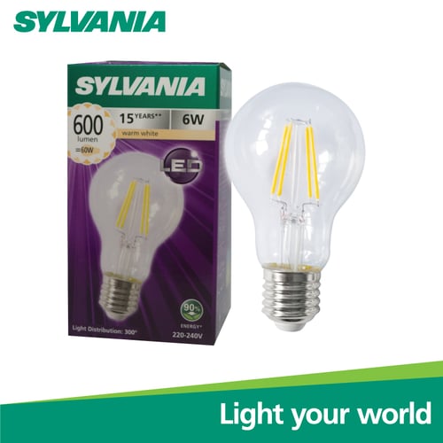 SYLVANIA ToLEDo FIRA A60 6W E27  แสงวอร์มไวท์