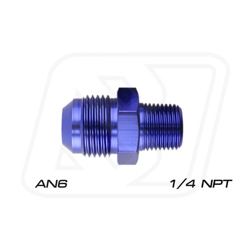 Billion ข้อลดเกลียว 1/4"NPT ออก AN6/AN8/AN10 (BLUE/BLACK)