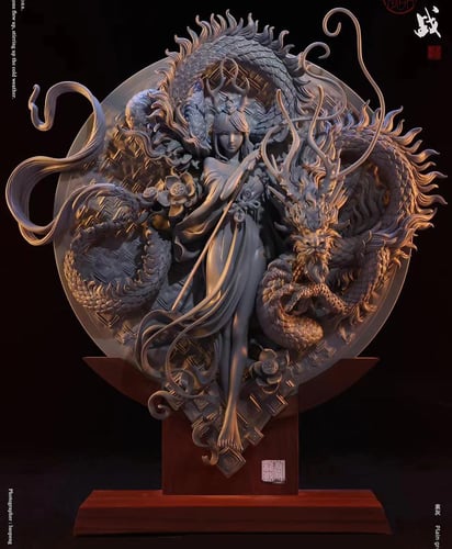 สีเทา Battle Dragon by Luo Peng (มัดจำ) [[SOLD OUT]]