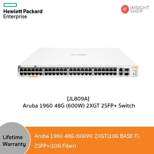 HPE Networking Instant On Switches 1960 48G 2XGT 2SFP+ 600W (JL809A)(Aruba)