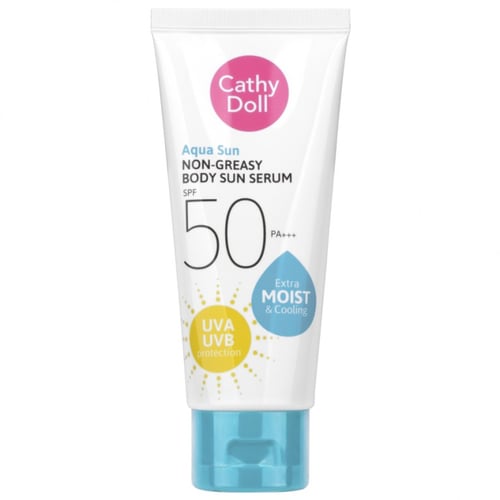 (โปรปลายฝน ต้นหนาว)Cathy Doll Aqua Sun Non Greasy Body Sun Serum SPF50 PA+++ 50ml.
