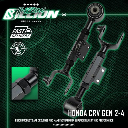 ชุดปรับแคมเบอร์หลัง Billion Honda CR-V Gen2-4 (Camber Kit | หลัง | สีดำเหล็ก)
