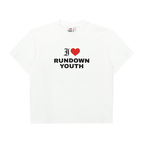 RUNDOWNYOUTH LOVE YOU (TH) 057 T-SHIRT WHITE