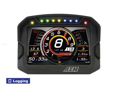 หน้าจอ AEM CD-7 Carbon Digital Dash ขนาด7" มี Logging
