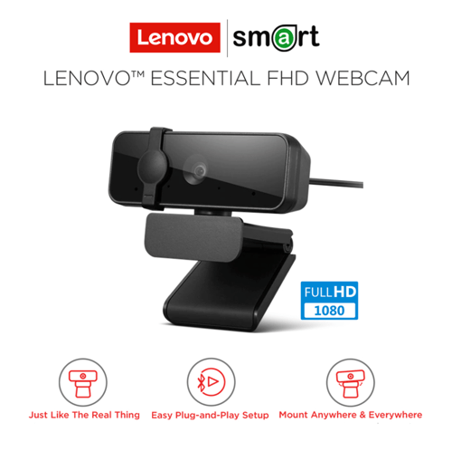 กล้องเว็บแคม  Lenovo Essential FHD Webcam (4XC1B34802)