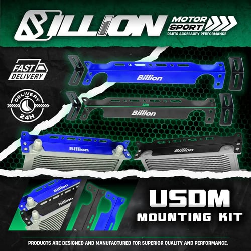 Oil Cooler Mounting Kit ขายึดออยคูลเลอร์ Billion USDM Style [BLACK]