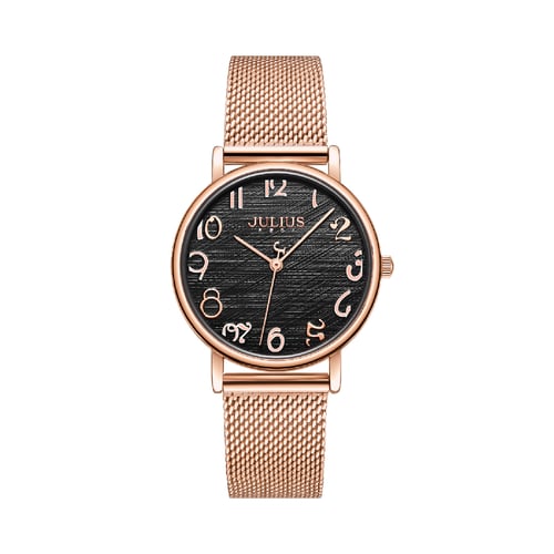 นาฬิกา Julius JA-1247 F สายสแตนเลสถัก สีโรสโกลด์