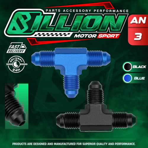 Billion ข้อต่อสามทาง T ออกเกลียว AN3 (BLUE)