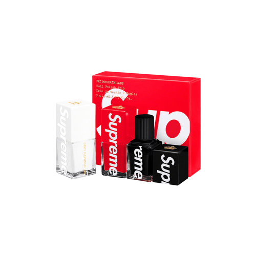 SUPREME PAT MCGRATH LADS NAIL POLISH SET 3 WHITE/RED/BLACK