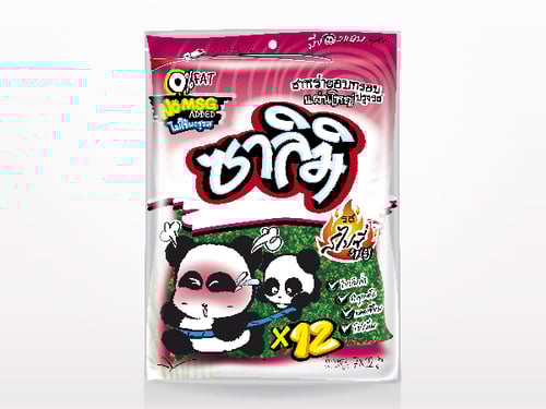 ซาลิมิ สาหร่ายอบกรอบแผ่นใหญ่ รสสไปซี่ 12 ซอง/แพค (ขนาด 50 กรัม)