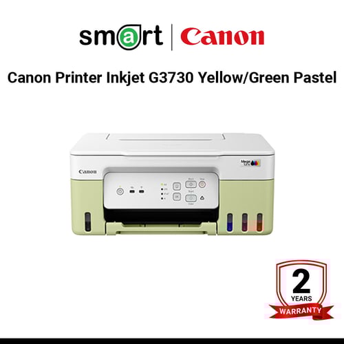 เครื่องพิมพ์อิงค์เจ็ท Canon Printer Inkjet G3730 Yellow/Green Pastel