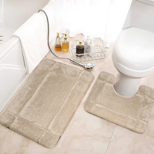 พรมเช็ดเท้าชุดห้องน้ำ (BATH MAT) รุ่น STELLAR DG 2-1 BROWN สีน้ำตาล
