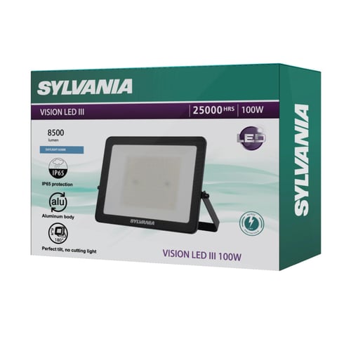 [สินค้าใหม่] SYLVANIA LED Floodlight โคมฟลัดไลท์แอลอีดี โคมสปอร์ตไลท์ VISION LED III 100W-6500K เดย์ไลท์