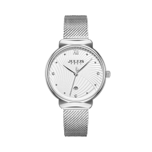 นาฬิกา Julius JA-1243 A สายสแตนเลสถัก สีเงิน